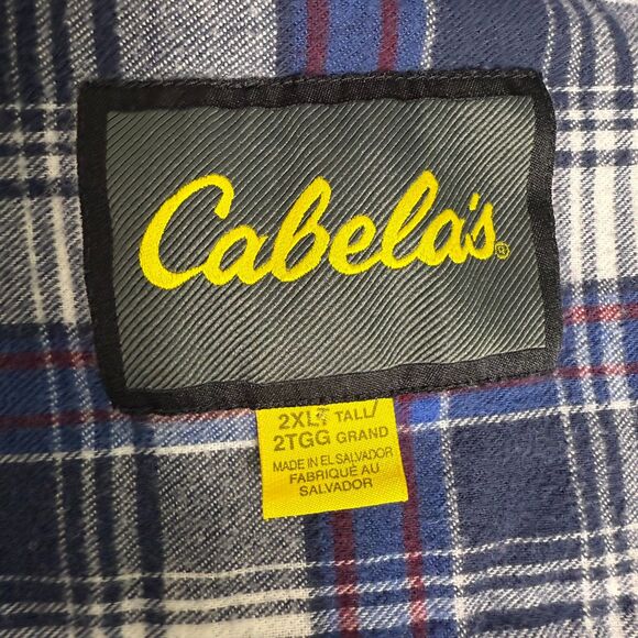 Cabela's Men's Plaid Long Sleeve Flanel Shirt, Size 2XL, Blue, Red, Gray, 2/$25 - Picture 6 of 10